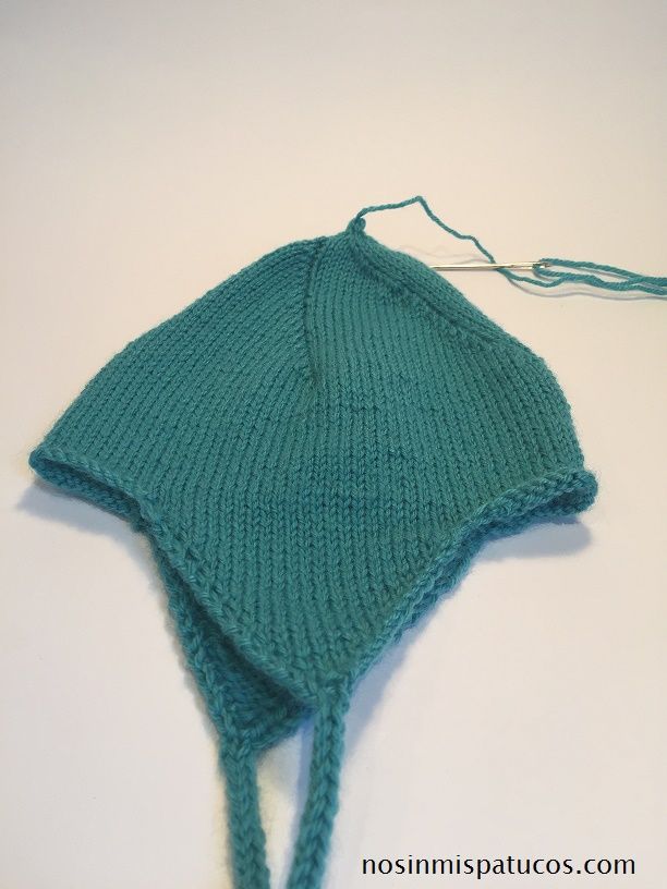 tejido a mano Gorro orejeras.