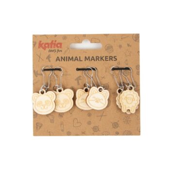 Marcadores animales de madera.