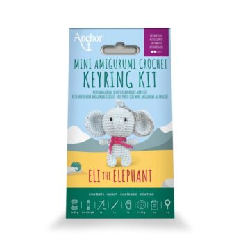 Anchor Kit llavero amigurumi crochet Eli The Elefant.